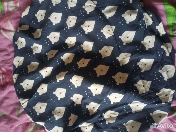 Простынь на резинке детская на круглый матрас