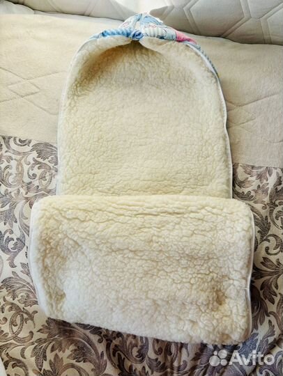 Зимний конверт в коляску на овчине