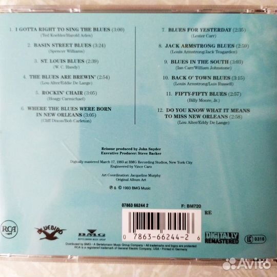 CD Louis Armstrong Sings the Blues CD 1993