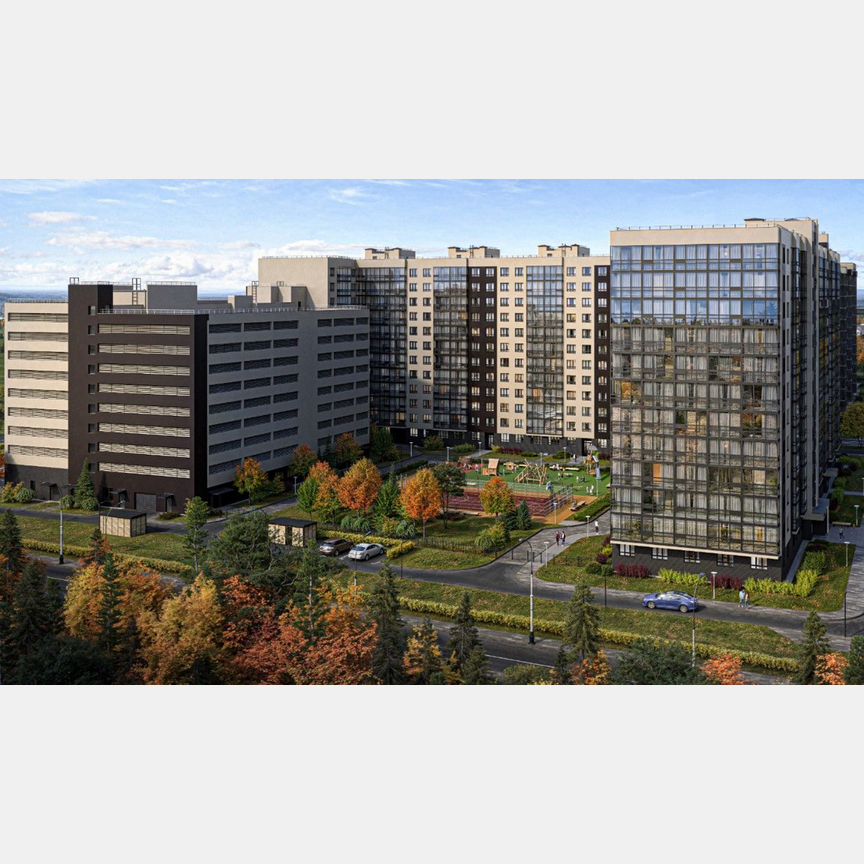 2-к. квартира, 61,8 м², 10/12 эт.
