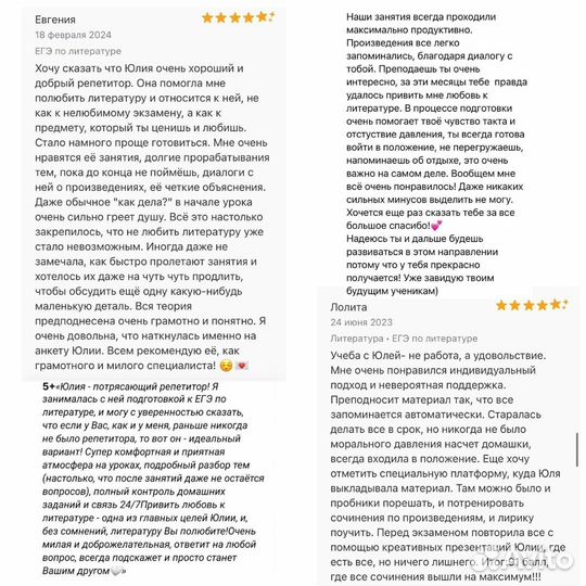 Репетитор по литературе ЕГЭ /Курс подготовки к ЕГЭ