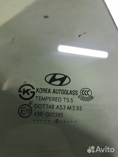 Форточка задняя левая Hyundai Santa Fe CM