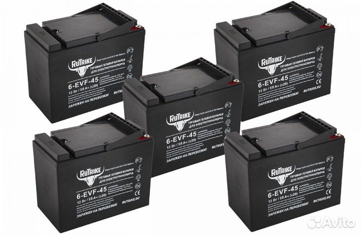 Комплект тяговых гелевых аккумуляторов RuTrike 6-E