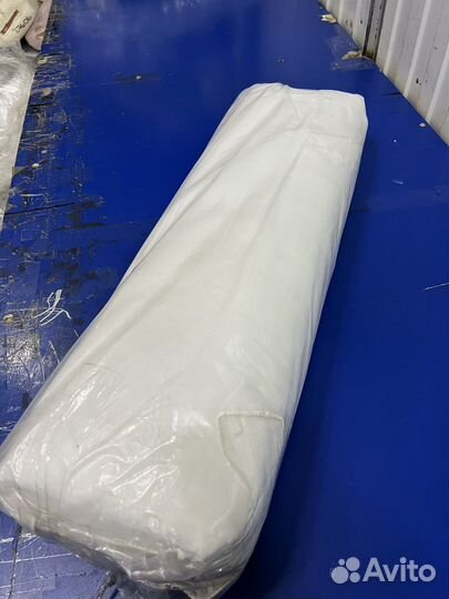 Рулон ткани вуаль белая с утяжелителем с дефектом