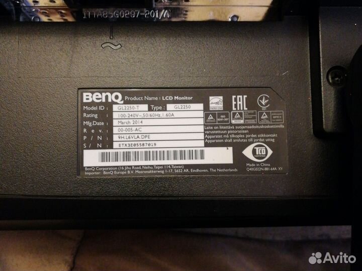 Ремонт мониторов Benq 22-27