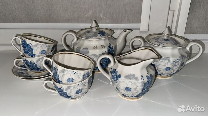 Сервиз чайный вербилки голубая роза
