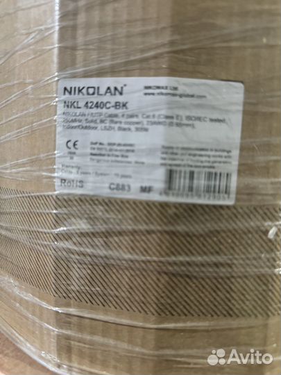 Кабель Nikolan F/UTP Cat.6 lszh NKL 4240C-BK