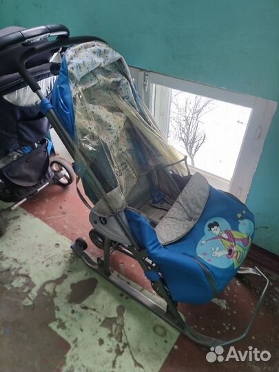 Продам санки -коляска в хорошем состоянии
