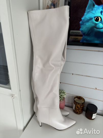 Ботфорты белые