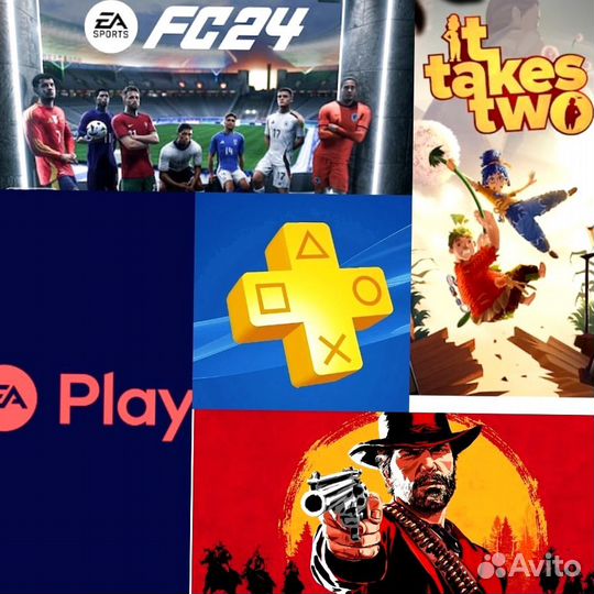 Подписка ps plus/ ea play Любые игры 12 мес MK 11