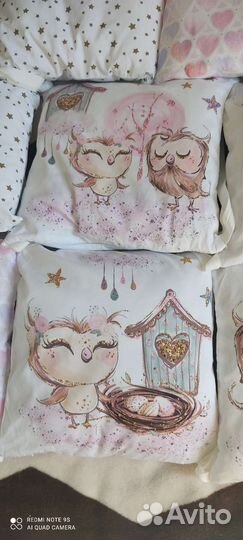 Бортики-подушечки в детскую кроватку