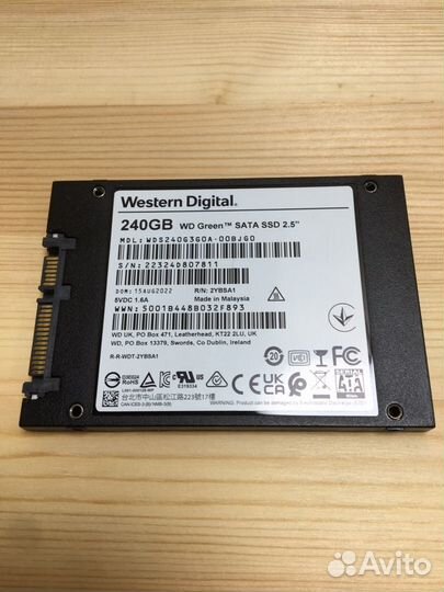 SSD накопитель WD Green 240 Gb