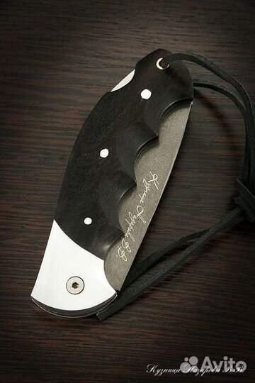 Походный нож складной Орел сталь Х12мф черный граб