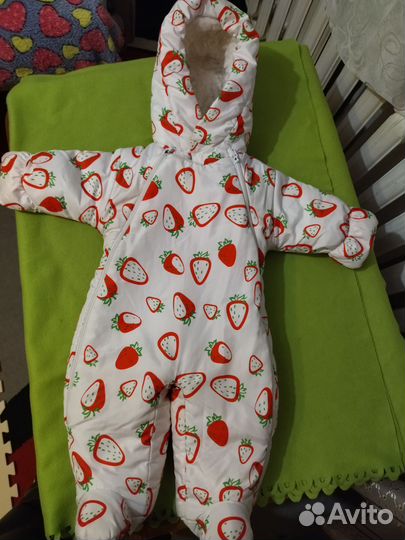 Зимний комбинезон для девочки 74