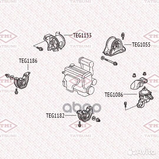 Подушка двигателя/кпп tatsumi honda CR-V 97- T