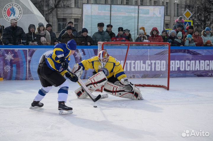 Хоккейный вратарь на тренировку