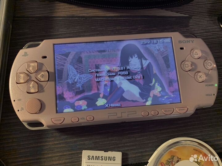 Sony PSP 2006 Rose Pink 64gb 400+ игр (комплектом)