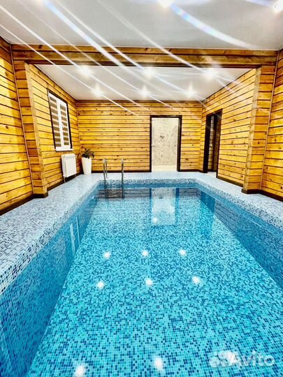 Баня на дровах с бассейном 