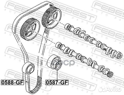 Ролик ремня грм mazda 626 1.8 91-97 0587GF Febest
