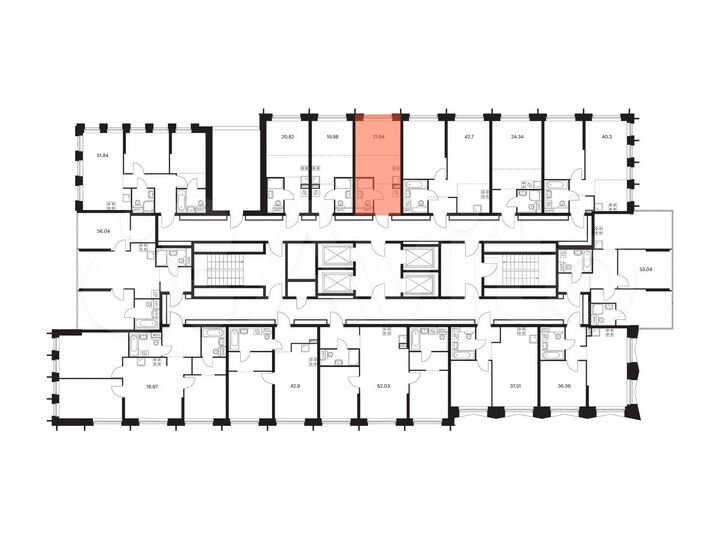 Квартира-студия, 21,9 м², 17/32 эт.