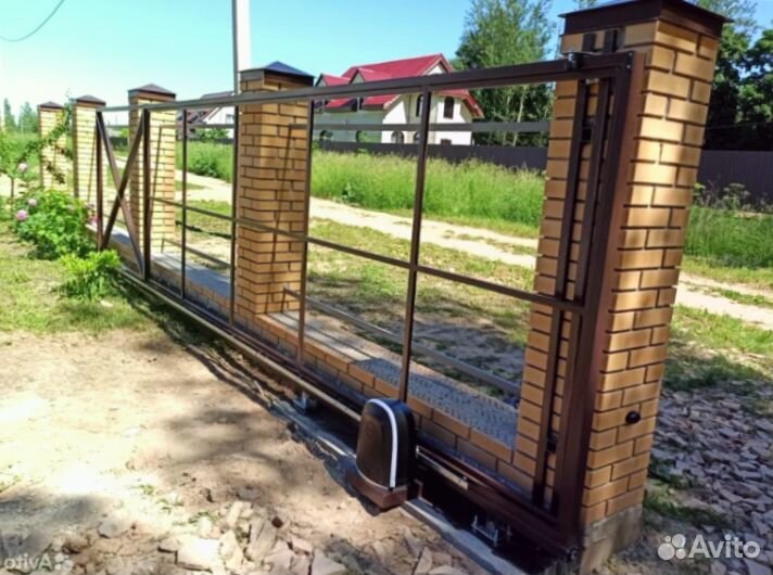 Откатные\Распашные ворота из металла 4.5м