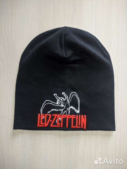 Шапка с принтом Led Zeppelin рок унисекс демисезон