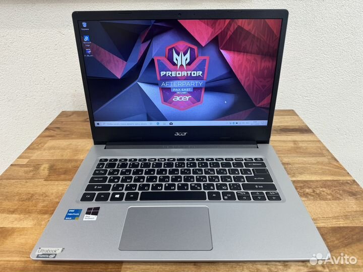 2022 ультрабук Acer iPS FHD 4 ядра Pentium SSD 256