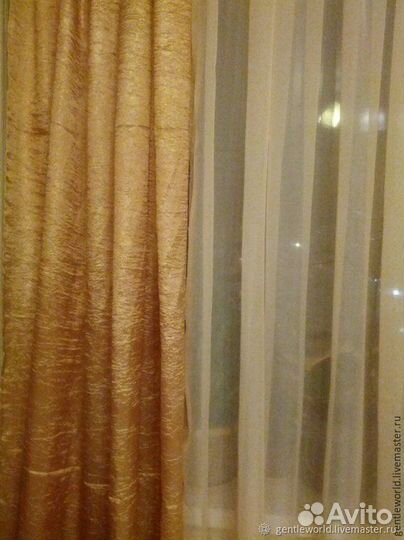 Комплект шторы и тюль новый