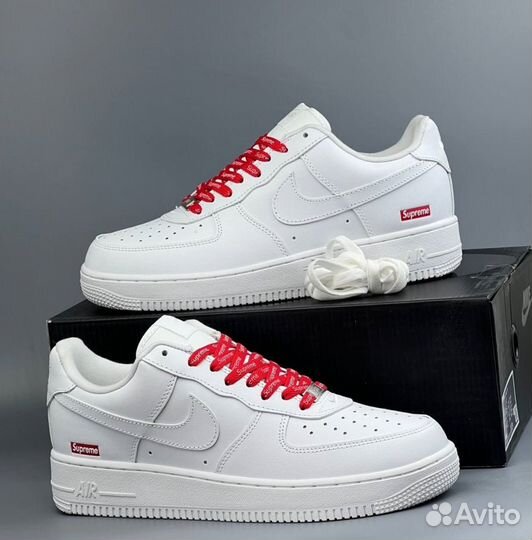 Кроссовки Nike Air Force 1 Supreme Белые