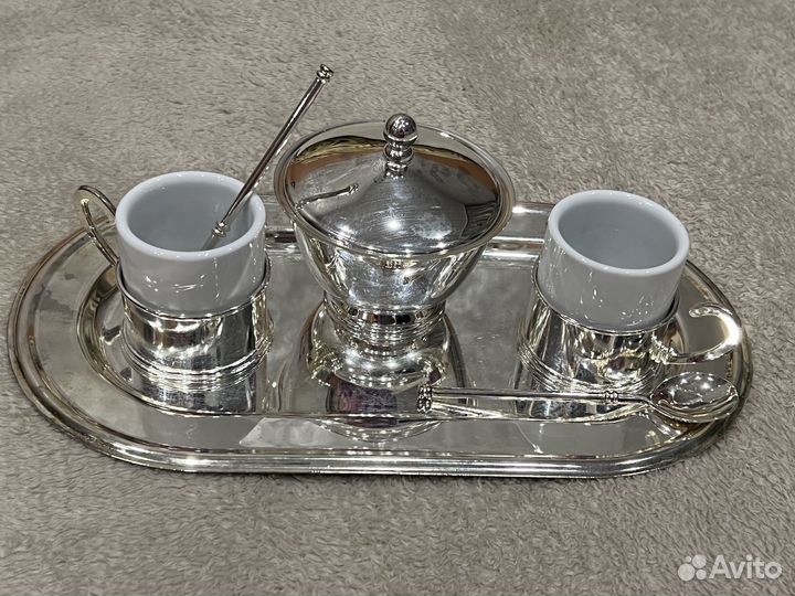 Кофейный набор ГДР посеребрение