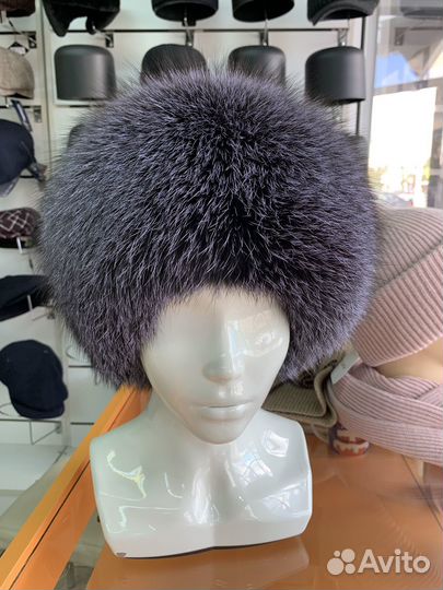 Шапка цельная из меха лисы