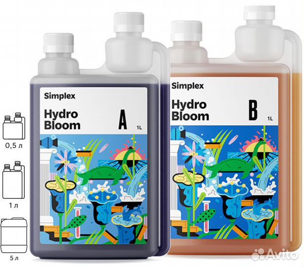 Удобрение для гидропонники simplex Hydro Bloom A+B