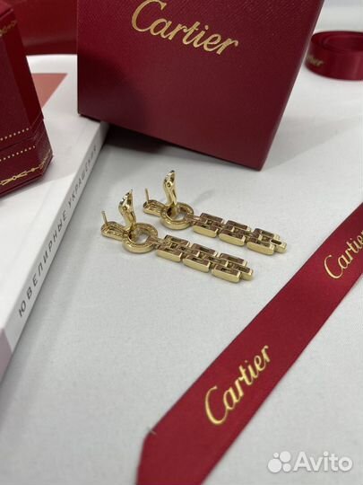 Длинные серьги cartier agrafe