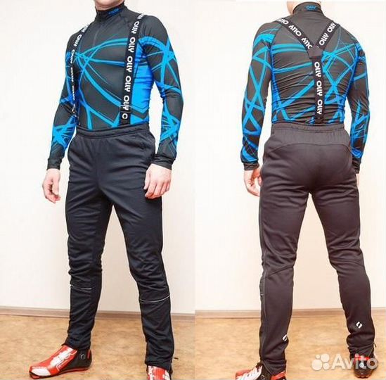 Разминочный лыжный костюм Olly син/черн р.M,L,XL