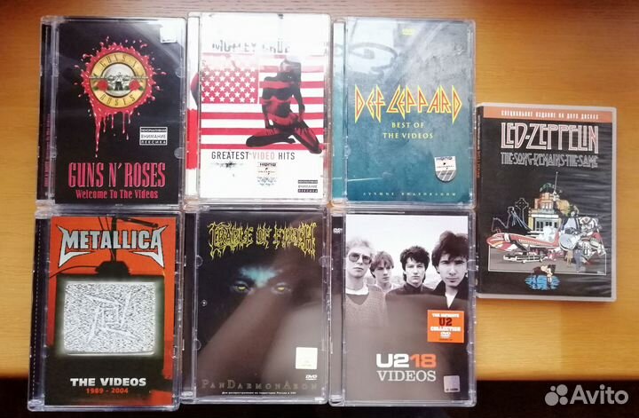 DVD лиц. Guns'n'roses, Motley crue, Metallica, U2