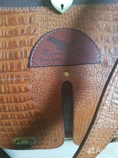 Сумка саквояж женская, натуральная кожа