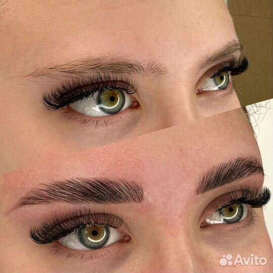 Окрашивание бровей, долговременная укладка