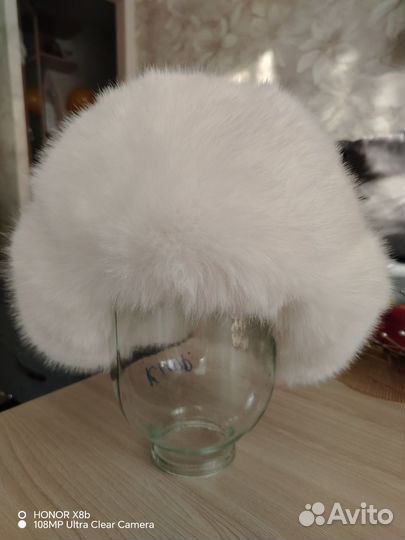 Шапка ушанка женская белая