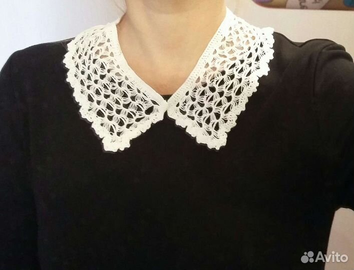 Берет и воротнички ручной работы (вязка крючком)