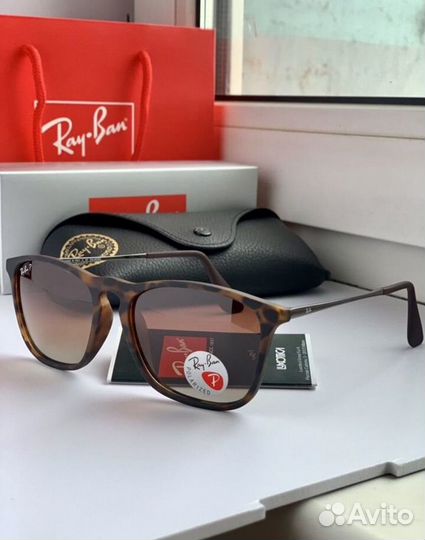 Очки ray ban Chris Polaroid коричневые