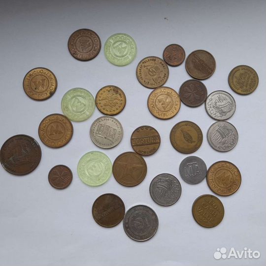 Жетоны разные телефон метро