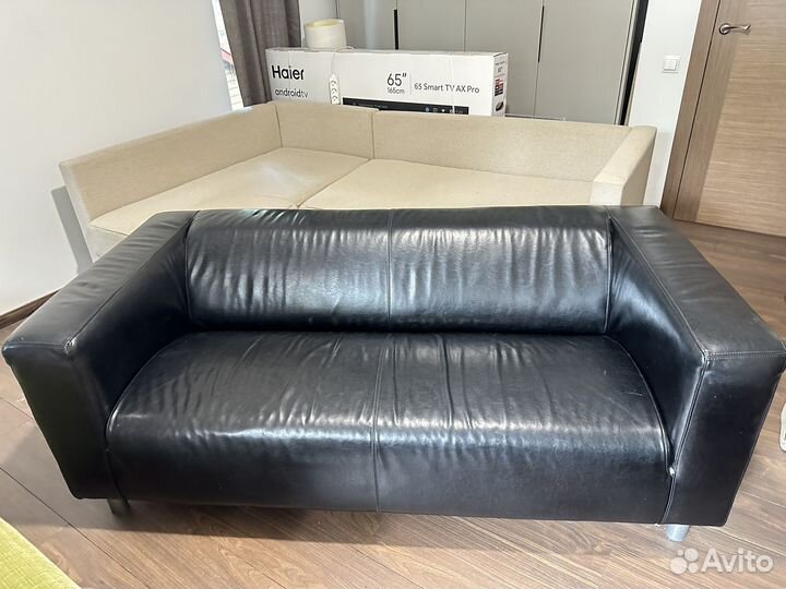 Кожаный диван IKEA