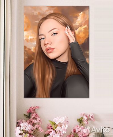 Подарок девушке Портрет на холсте