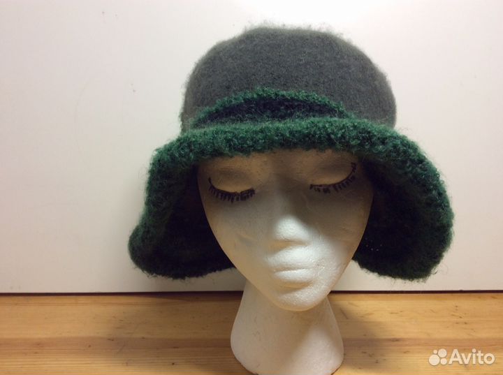 Шерстяная шляпка из валяной шерсти, 56-57, арт 141
