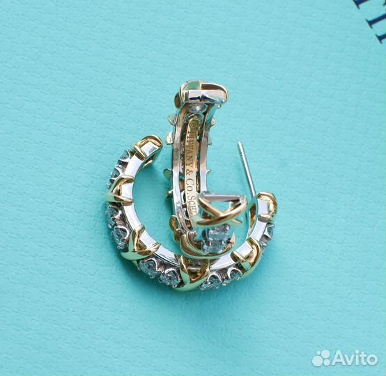 Tiffany Серьги-кольца Twenty Stone Schlumberger