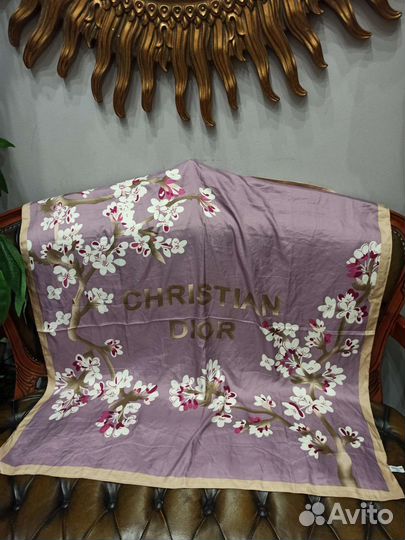 Платок christian dior шелк италия 95см