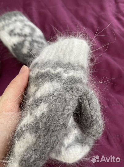 Новые, натуральные пуховые варежки, размер 1-3 г