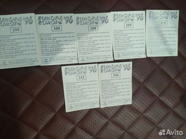 Наклейки Панини Евро96 Panini Euro96