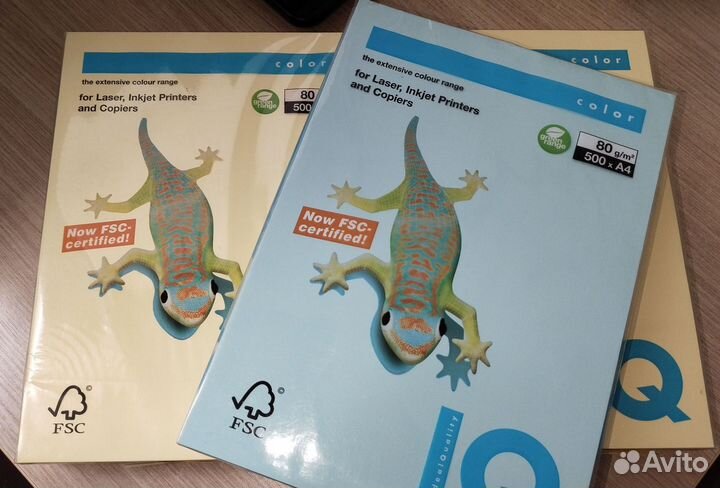 Комплект 3 шт. Бумага цветная IQ color А4 500 л