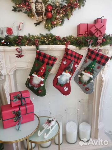 Новогодний подарочный носок большой
